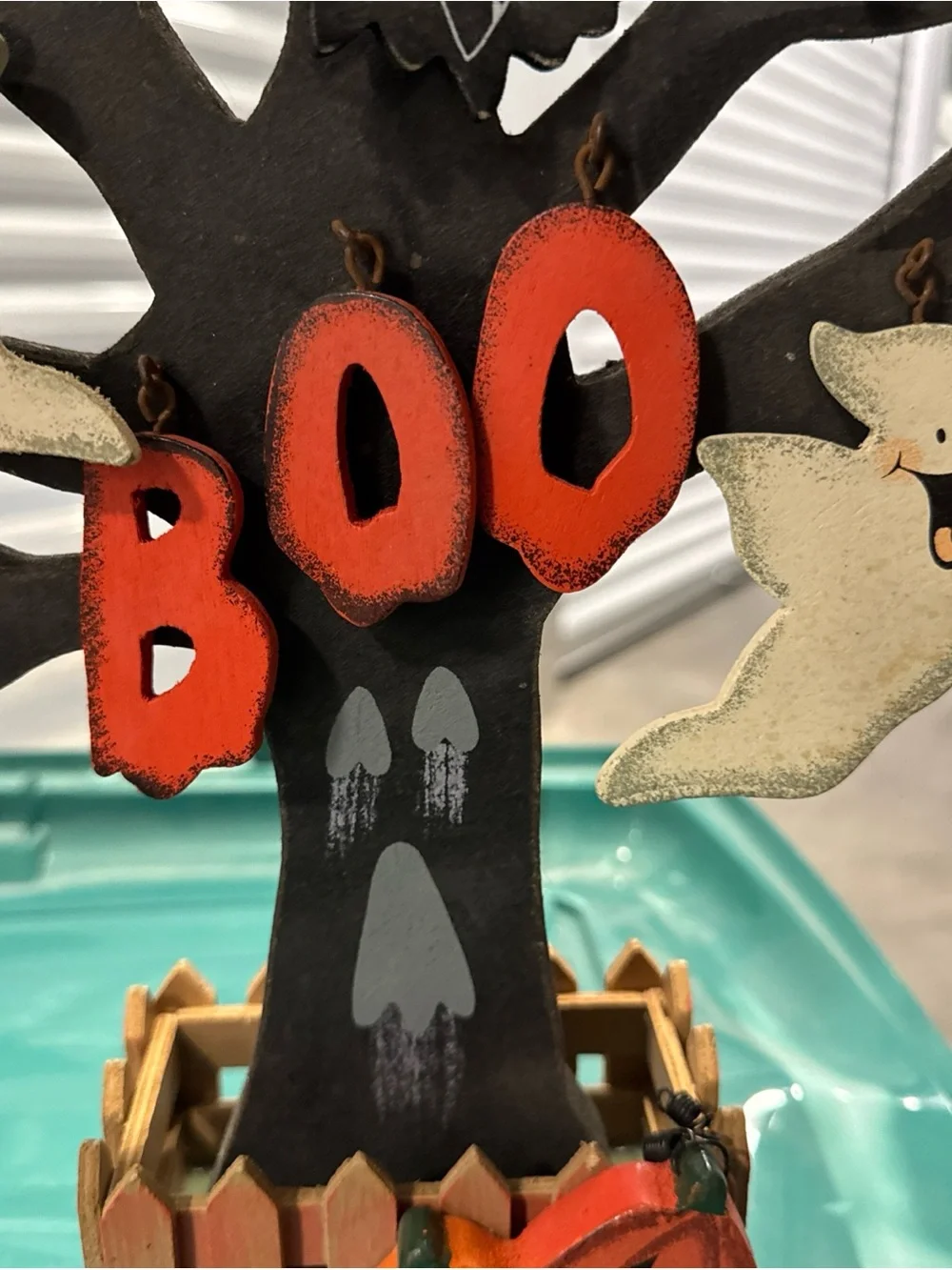 Target Halloween Boo Tree Decor - Black, Orange, Cream